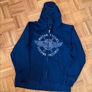 Harley-Davidson Navy Zip-Up Hoodie